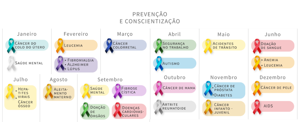 cores dos meses